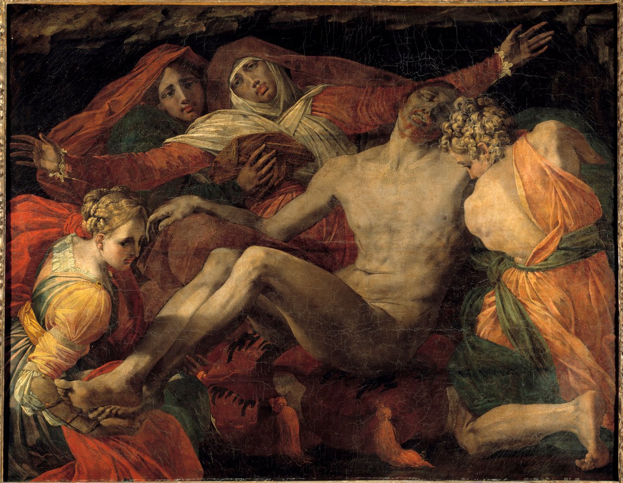 Pieta-maleri av Giambattista di Jacopo Rossi dit Rosso Fiorentino (1494-1540) 1530-1535 Søn 1,27x1,63 m av Giovanni Battista Rosso Fiorentino