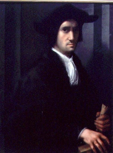 Portrett av en mann (panel) av Giovanni Battista Rosso Fiorentino