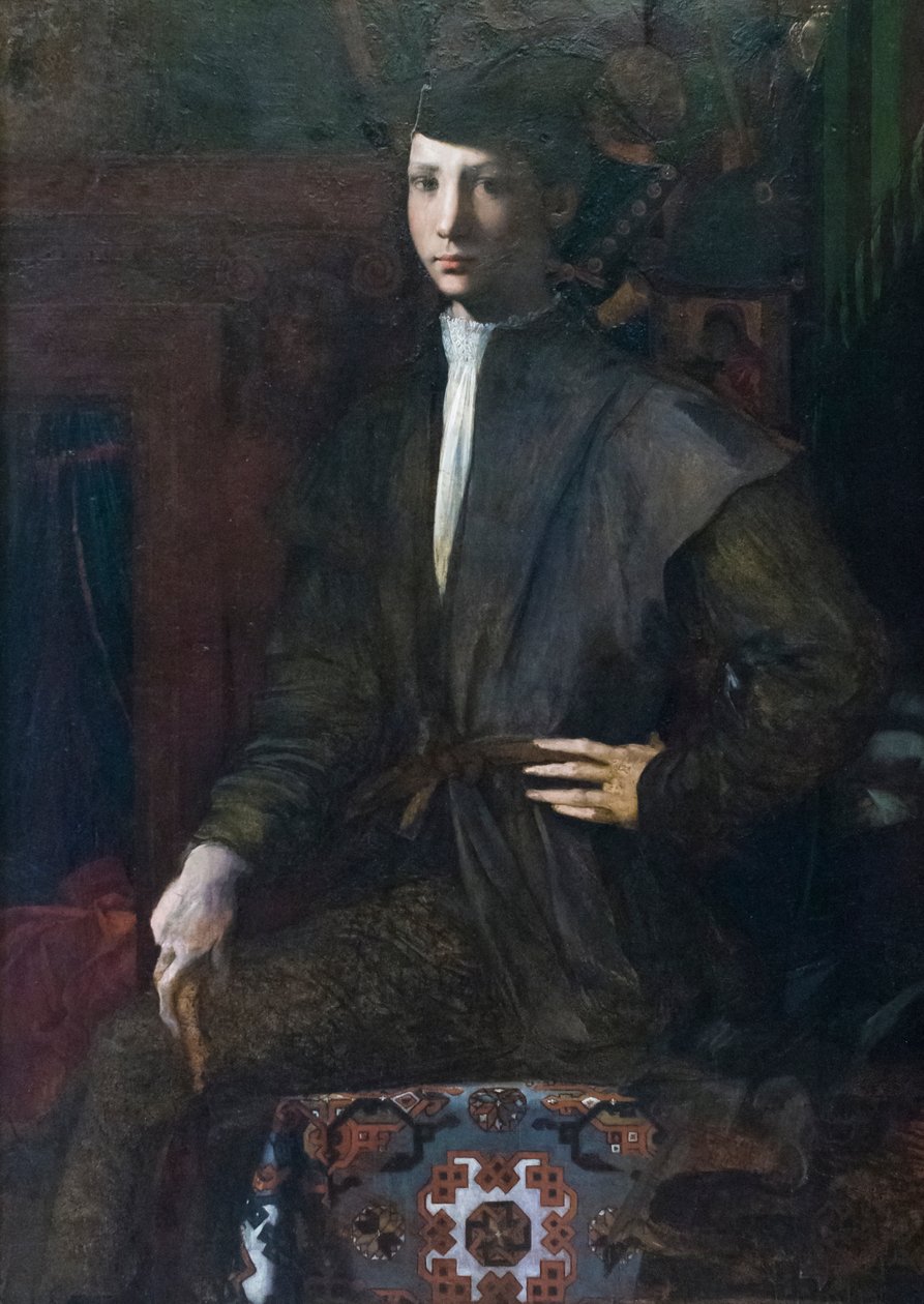 Portrett av en ung mann av Giovanni Battista Rosso Fiorentino