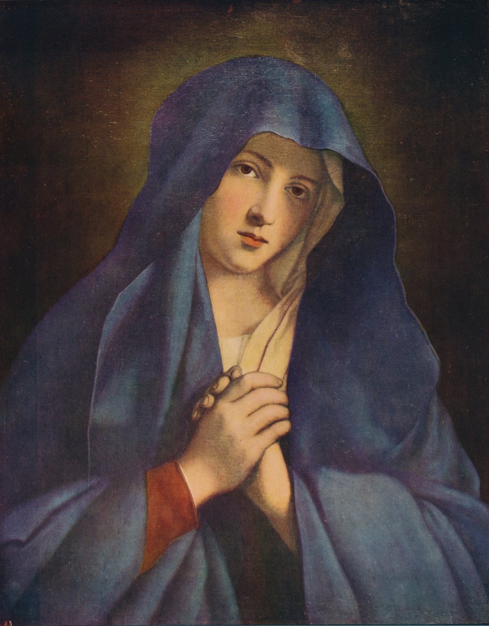 Madonna in Sorrow, midten av 1600-tallet, ca 1915 av Giovanni Battista Salvi da Sassoferrato