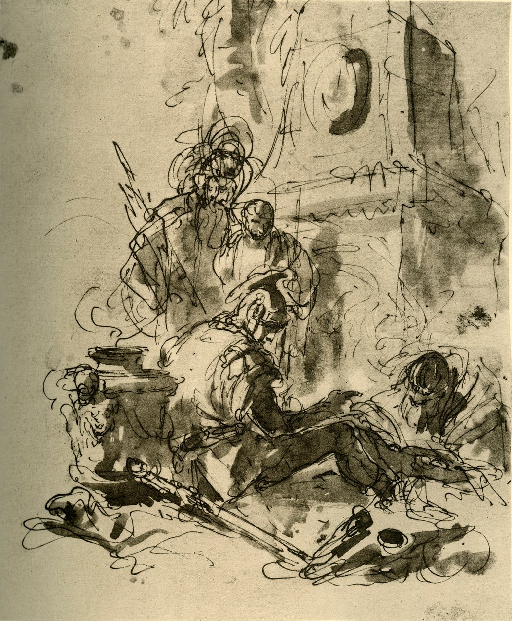 En soldat sittende, midten av 1700-tallet, 1928 av Giovanni Battista Tiepolo