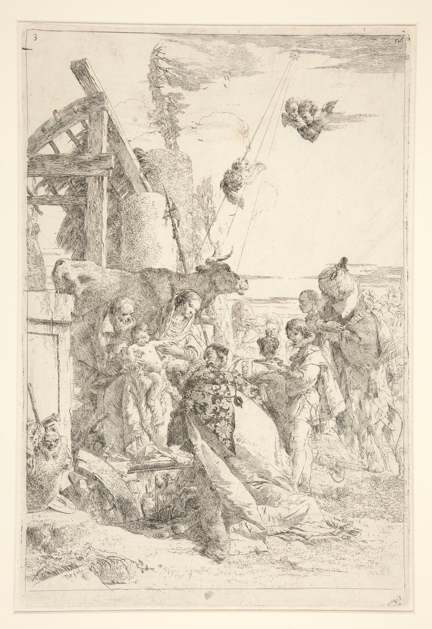 Tilbedelse av magiene av Giovanni Battista Tiepolo