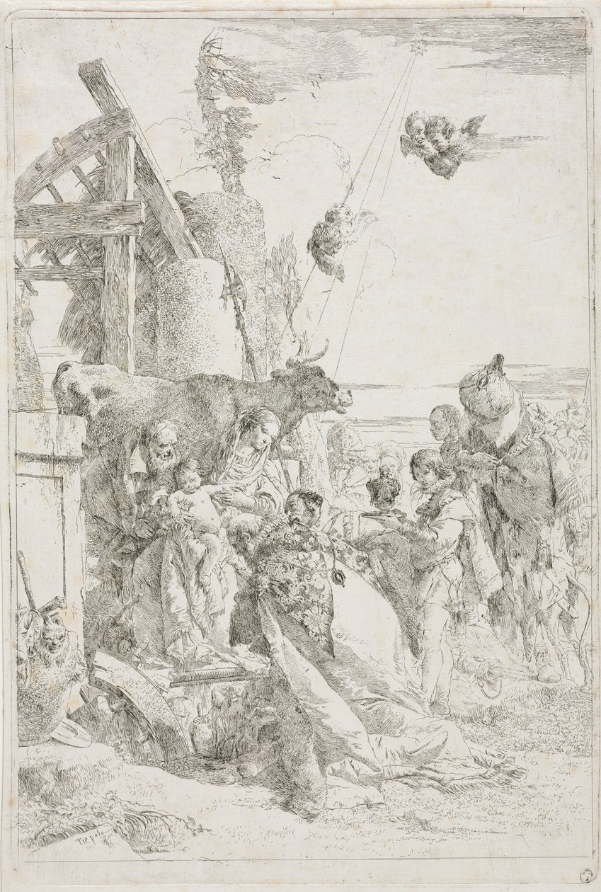 Tilbedelse av magi, ca. 1740. av Giovanni Battista Tiepolo