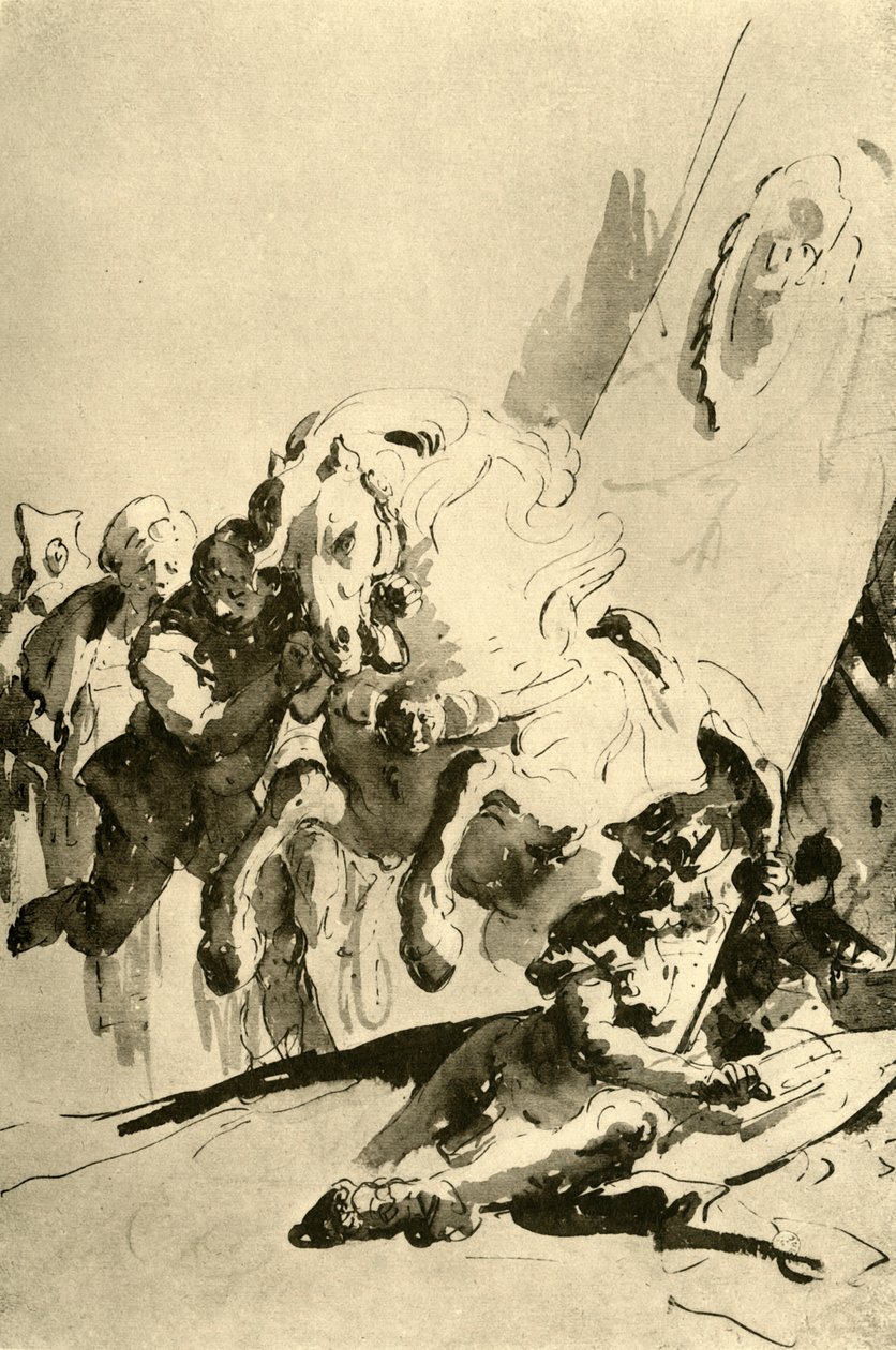 Alexander og Bucephalus, midten av 1700-tallet, 1928 av Giovanni Battista Tiepolo
