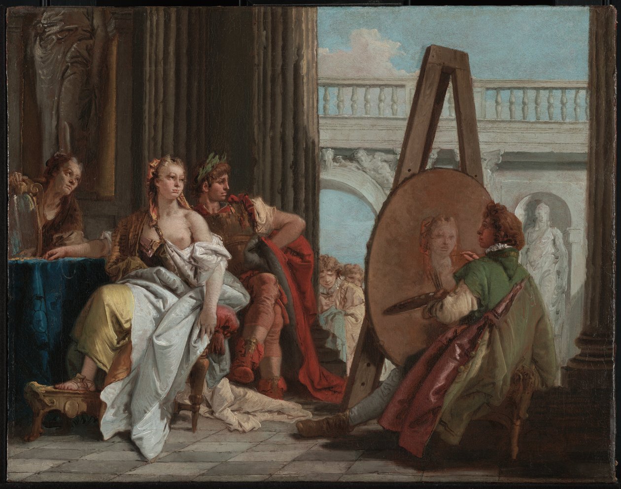 Alexander den store og Campaspe i studioet i Apelles av Giovanni Battista Tiepolo