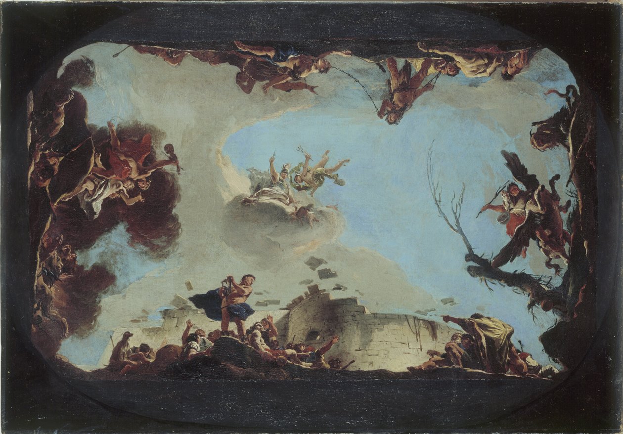 Allegori om veltalenhetens kraft, ca. 1725 av Giovanni Battista Tiepolo
