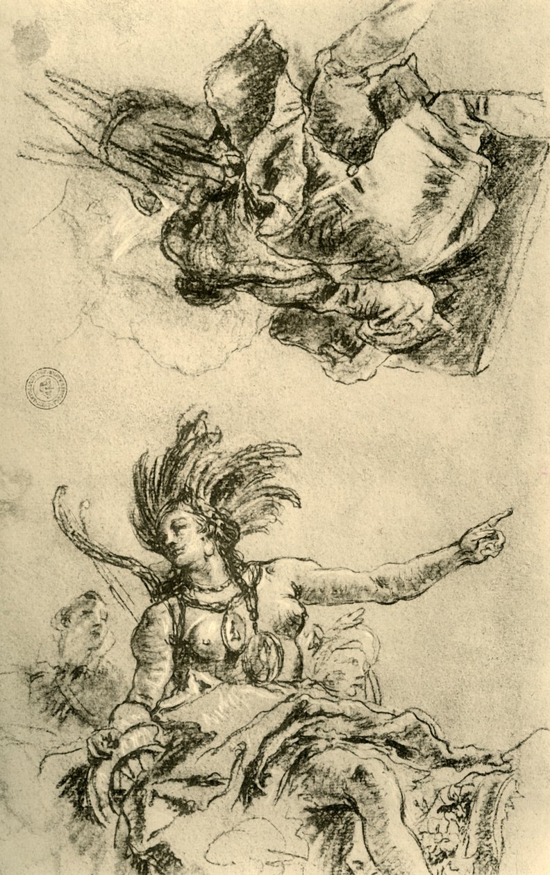 Amerika, 1753, 1928 av Giovanni Battista Tiepolo