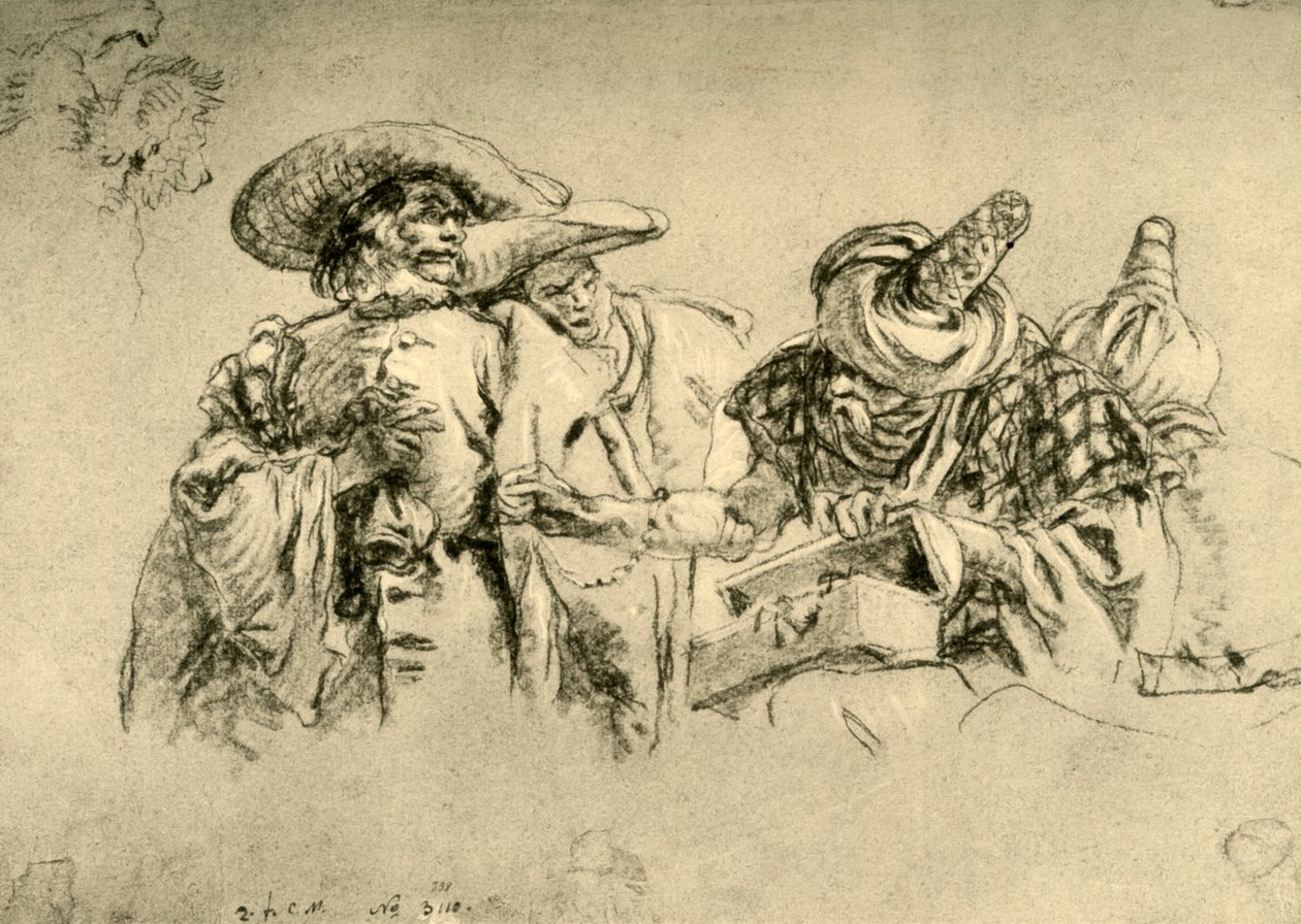 En orientalsk forhandler av juveler og to europeiske kjøpmenn, 1752-1753, 1928 av Giovanni Battista Tiepolo
