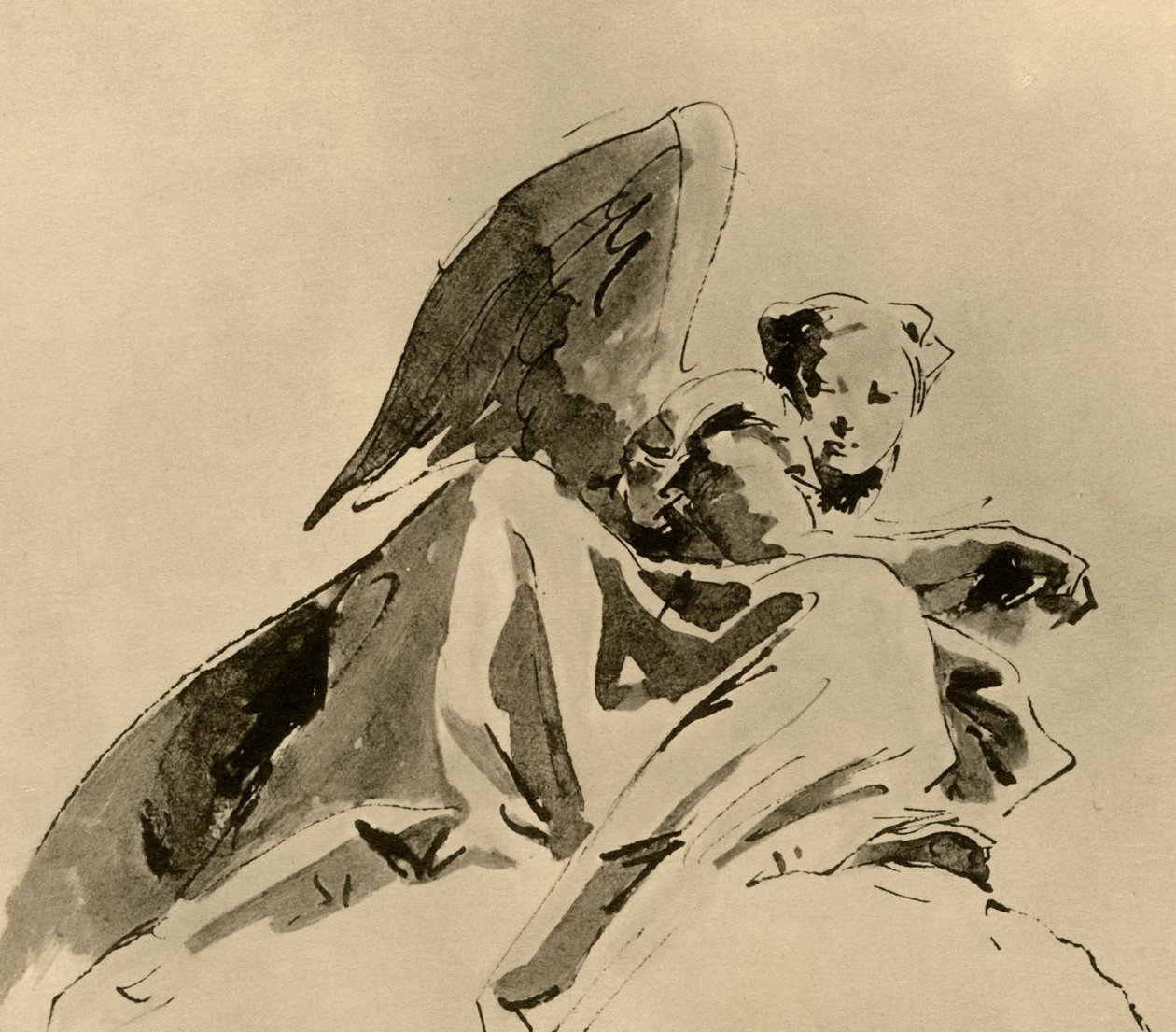 Angel, c1753-1762, 1928 av Giovanni Battista Tiepolo