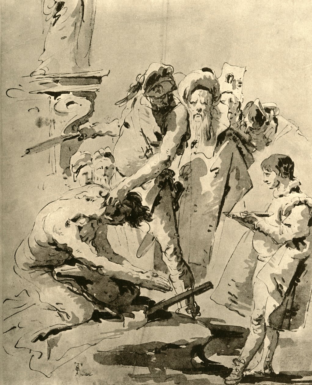 Halshugging av en helgen, midten av 1700-tallet, 1928 av Giovanni Battista Tiepolo