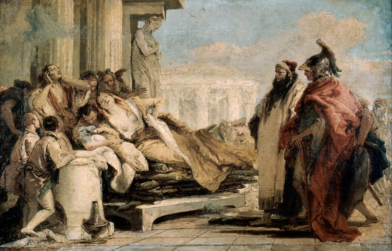 Didoens død, 1757. av Giovanni Battista Tiepolo