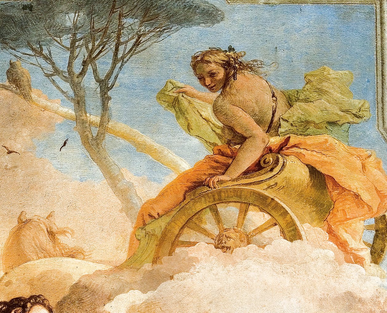 Detalj av Armida, fra Armida som bortfører den sovende Rinaldo, fra rommet i Jerusalem levert i Palazzina, 1757 av Giovanni Battista Tiepolo