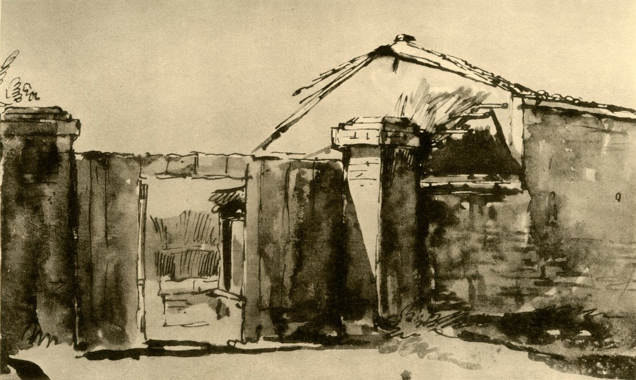 Inngang til et gårdstun, midten av 1700-tallet, 1928 av Giovanni Battista Tiepolo