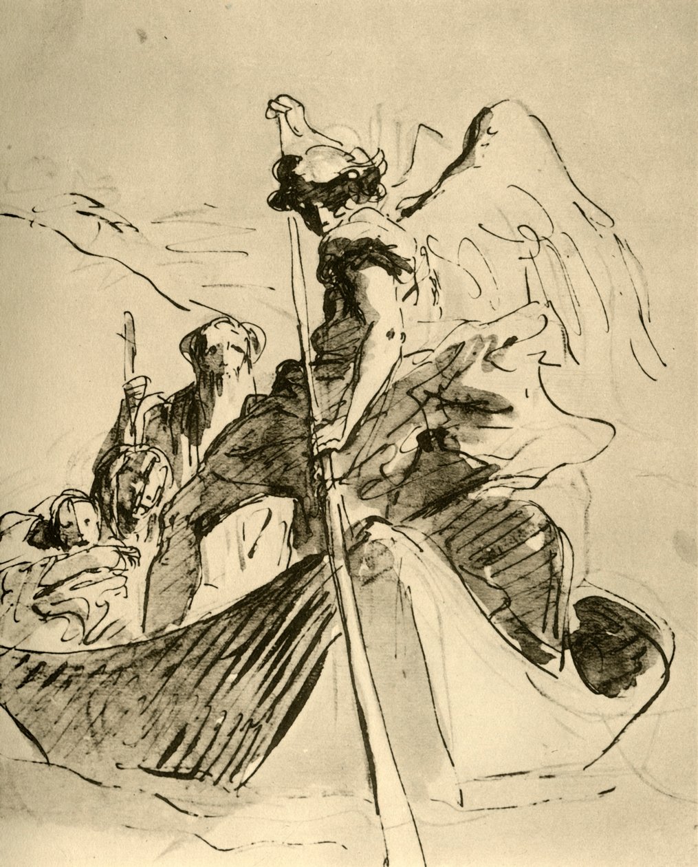 Fly til Egypt, midten av 1700-tallet, 1928 av Giovanni Battista Tiepolo