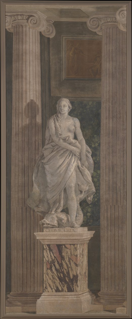 Geometri, 1760 (freskomaleri overført til lerret) av Giovanni Battista Tiepolo