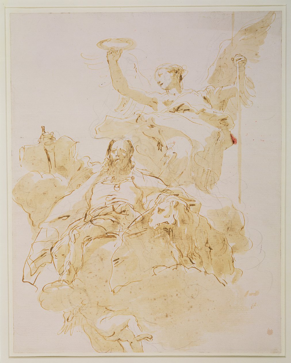 Glorification of the Porto Family, ca. 1755-60 (penn, brunt blekk og vask, svart kritt) av Giovanni Battista Tiepolo