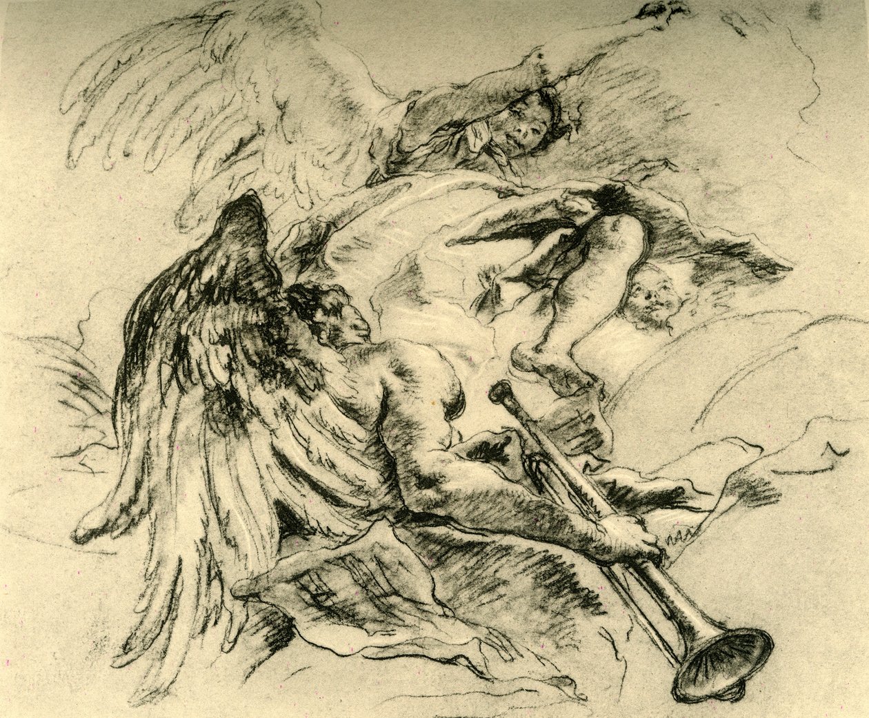 Group of Angels, c1754, 1928 av Giovanni Battista Tiepolo