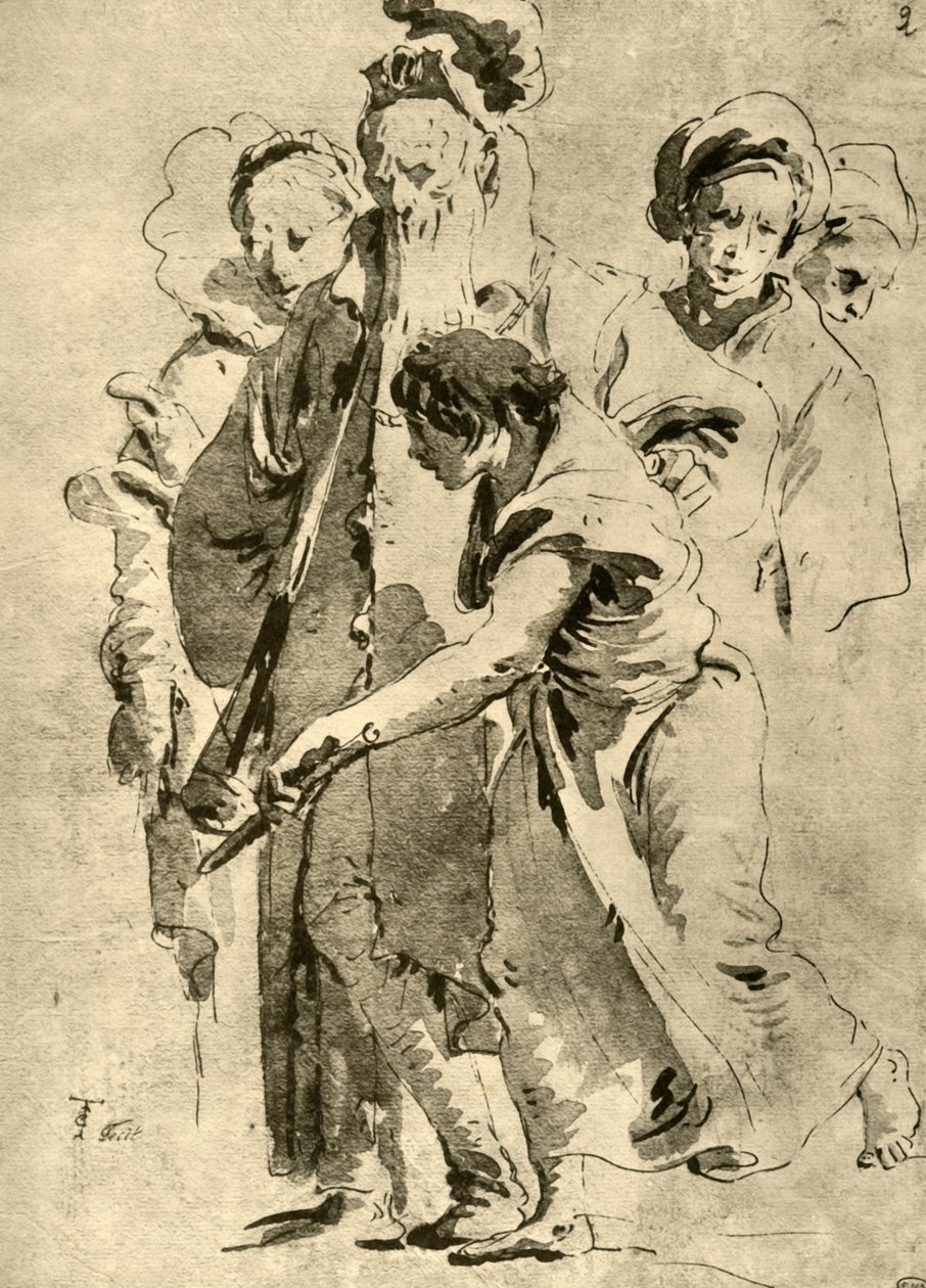 Gruppe av figurer, midten av 1700-tallet, 1928 av Giovanni Battista Tiepolo