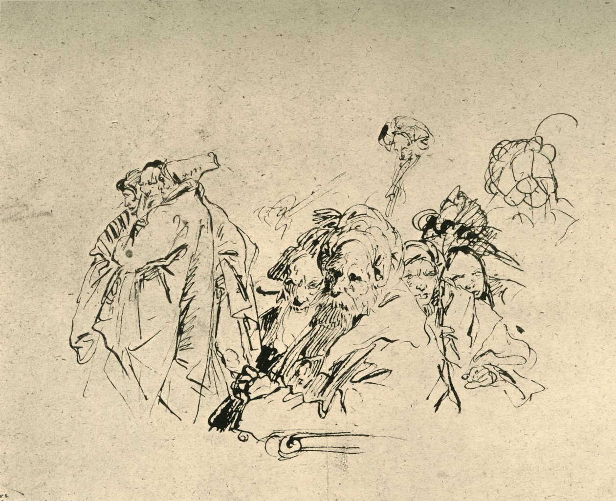 Gruppe av orientalere, midten av 1700-tallet, 1928 av Giovanni Battista Tiepolo