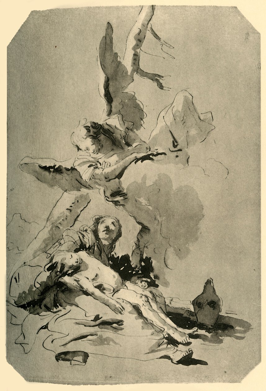 Hagar og Ismael, 1735, 1928 av Giovanni Battista Tiepolo