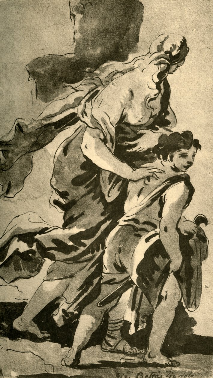 Hagar og Ismael, midten av 1700-tallet, 1928 av Giovanni Battista Tiepolo
