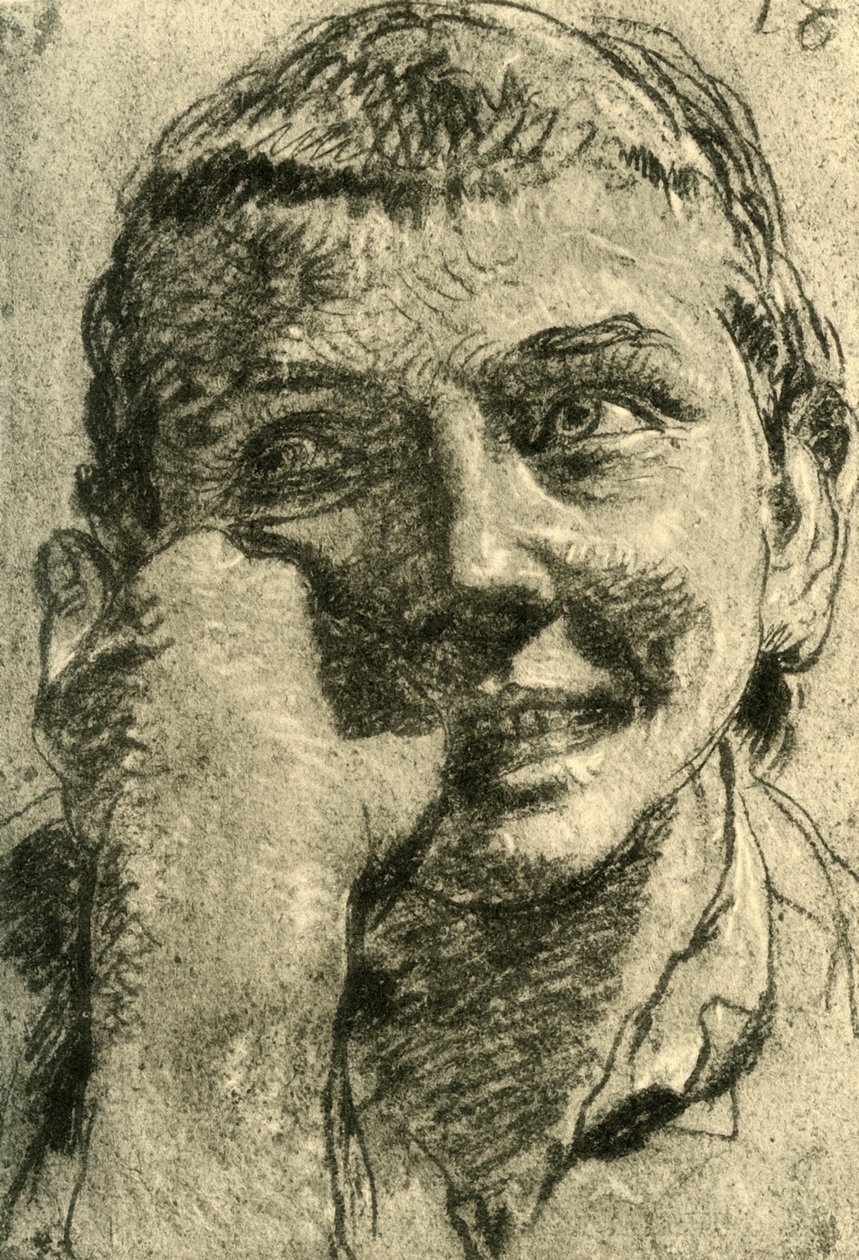 Head of a Laughing Boy, midten av 1700-tallet, 1928 av Giovanni Battista Tiepolo