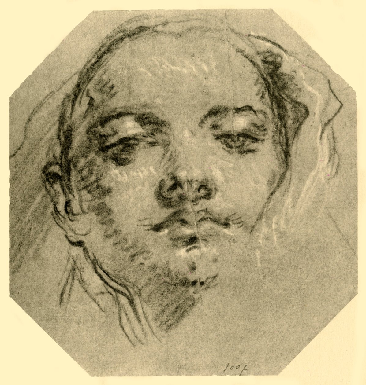 Head of a Woman, c1739-c1744, 1928 av Giovanni Battista Tiepolo
