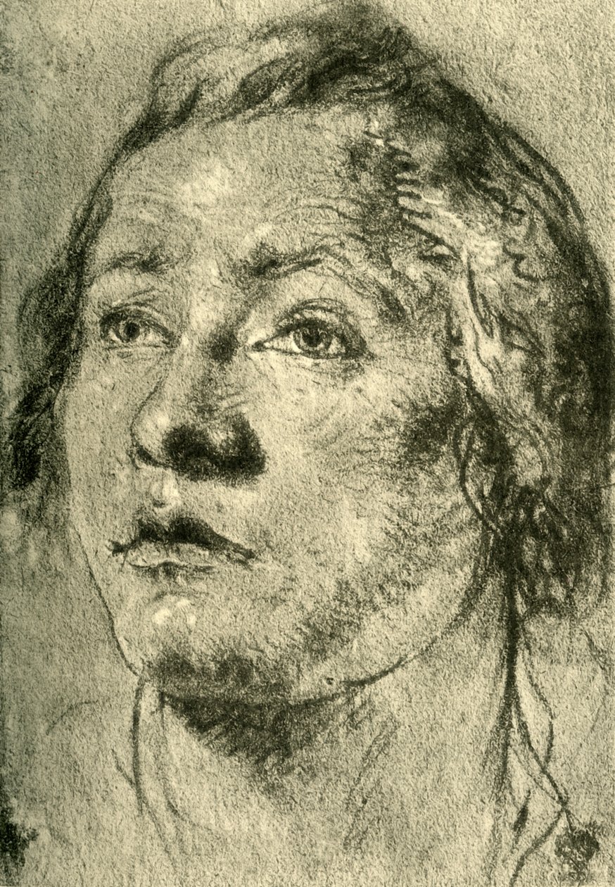 Head of a Young Man, midten av 1700-tallet, 1928 av Giovanni Battista Tiepolo