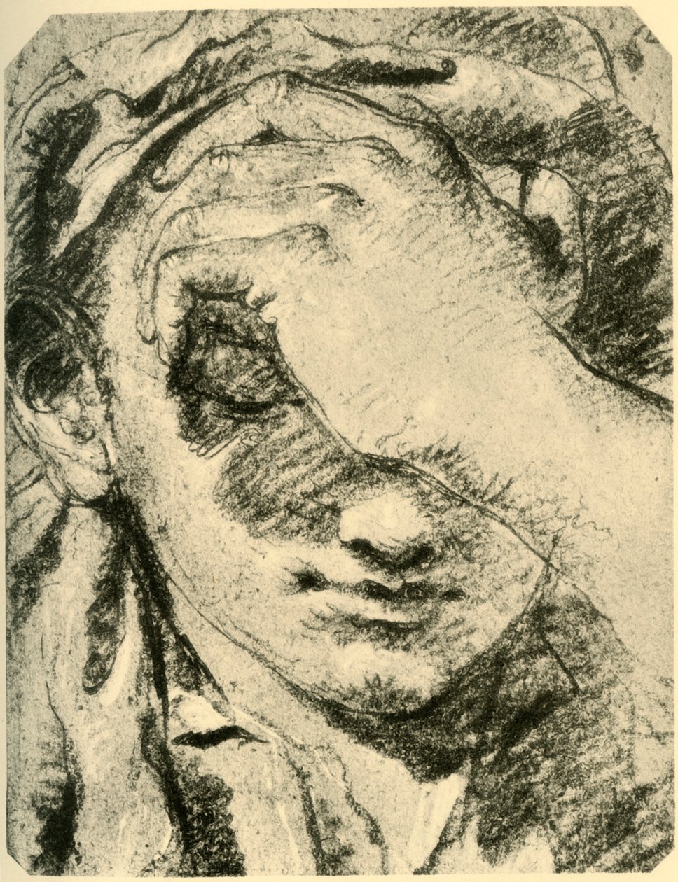 Head of a Young Woman, midten av 1700-tallet, 1928 av Giovanni Battista Tiepolo