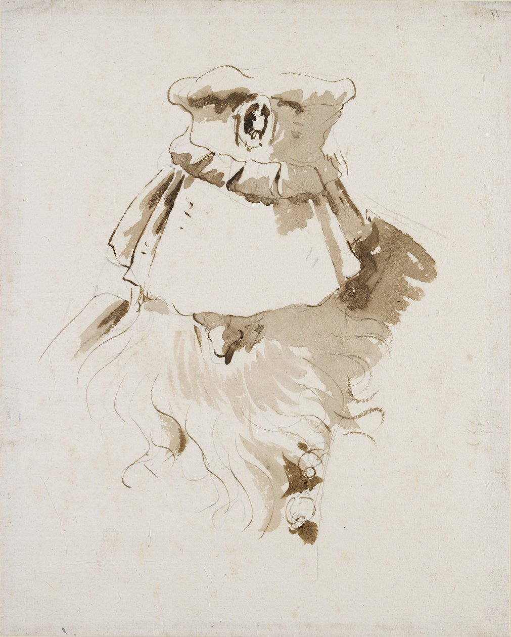 Hodet til en skjeggete mann, midten av 1700-tallet av Giovanni Battista Tiepolo