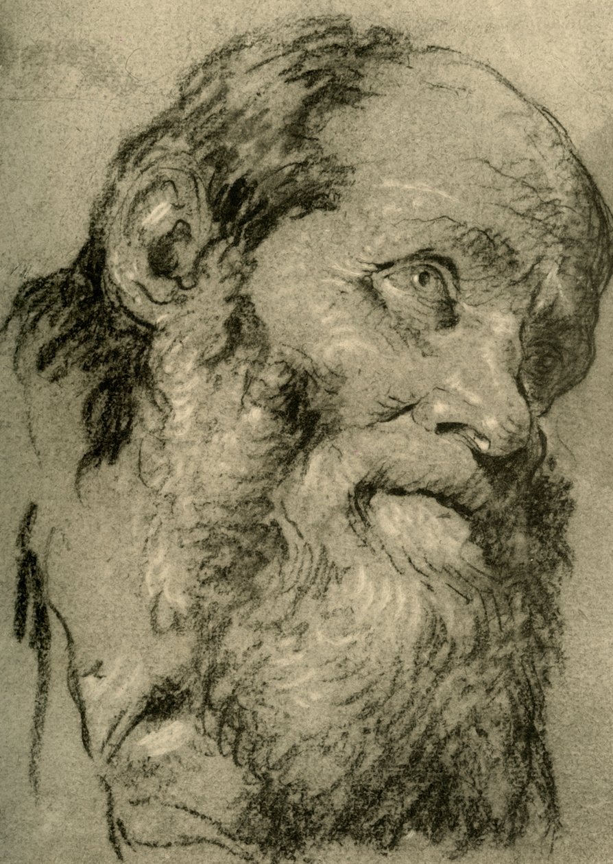 Leder for en gammel mann, c1755, 1928 av Giovanni Battista Tiepolo