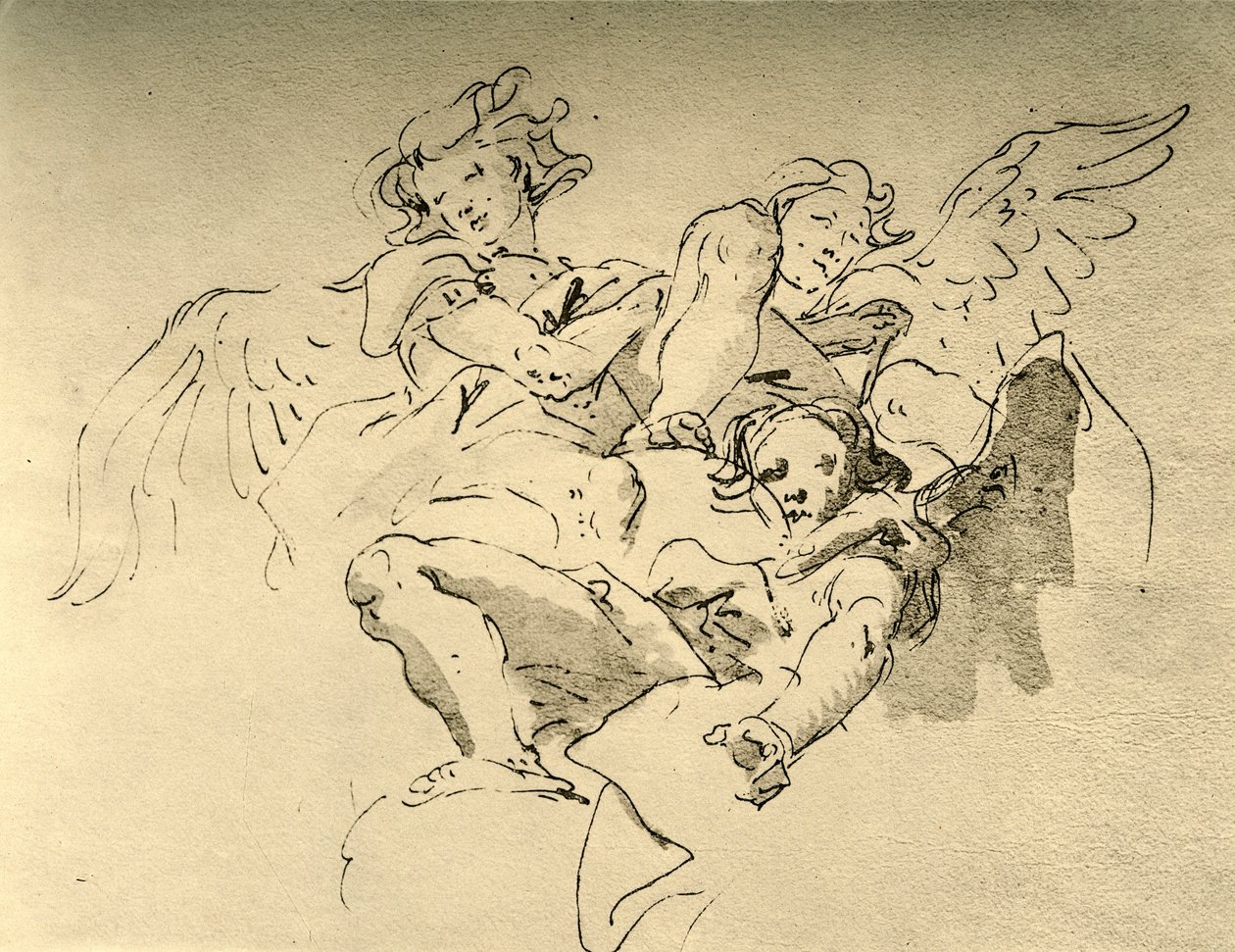 Hovering Angels, midten av 1700-tallet, 1928 av Giovanni Battista Tiepolo