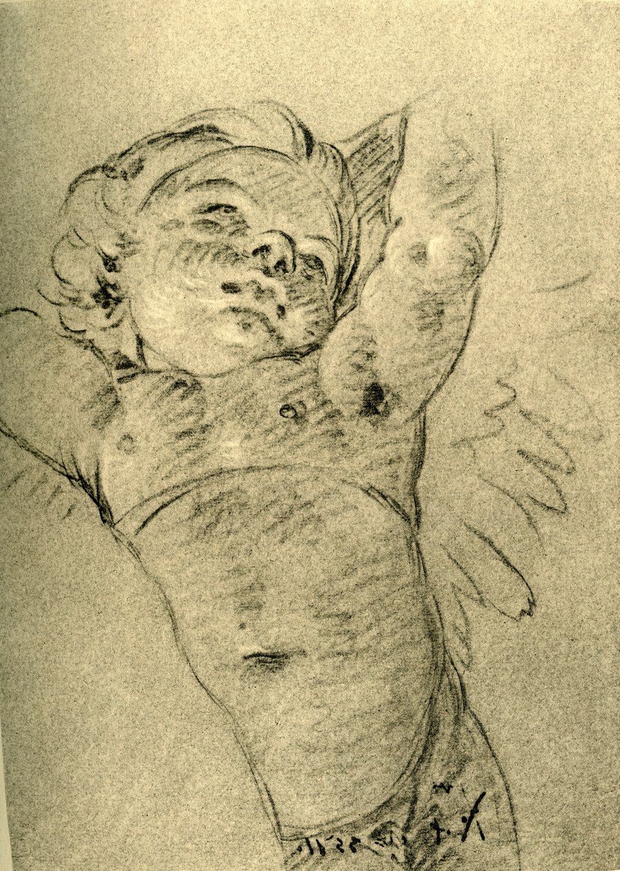 Hovering Cupid, midten av 1700-tallet, 1928 av Giovanni Battista Tiepolo