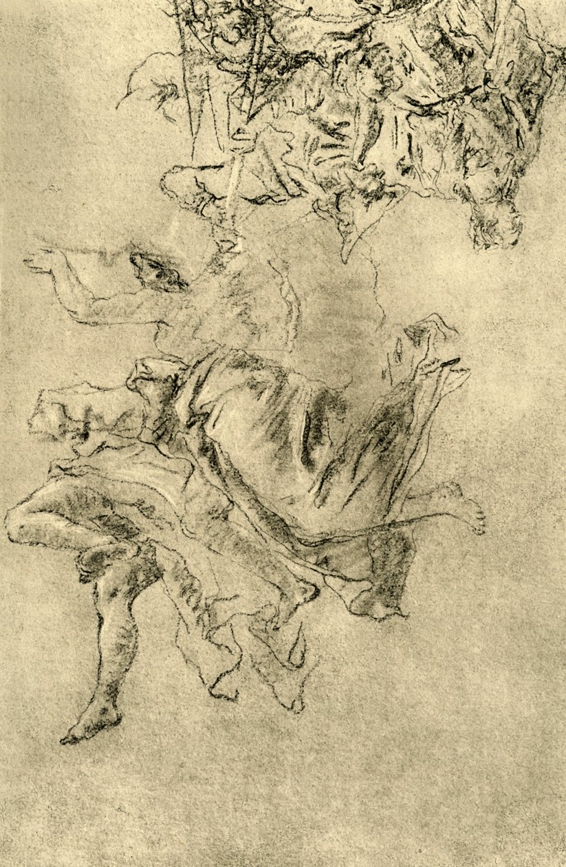 Hovering Geniuses, 1752-1753, 1928 av Giovanni Battista Tiepolo