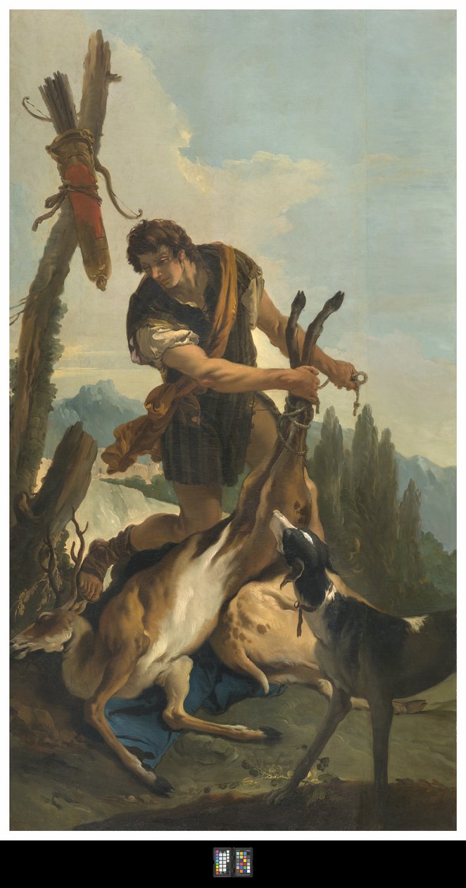 Jeger med hjort, 1718 av Giovanni Battista Tiepolo