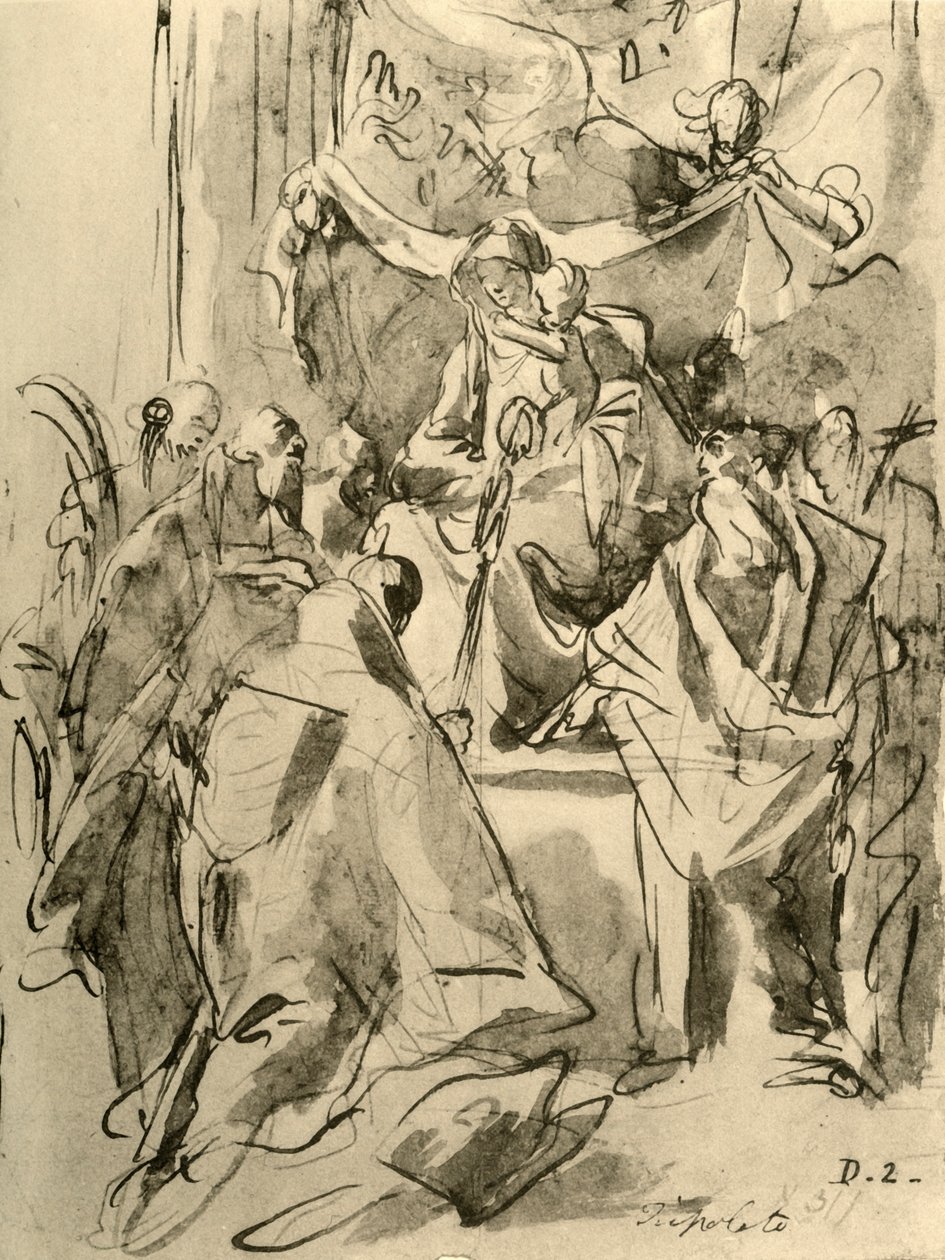 Madonna tronet med de hellige, midten av 1700-tallet, 1928 av Giovanni Battista Tiepolo