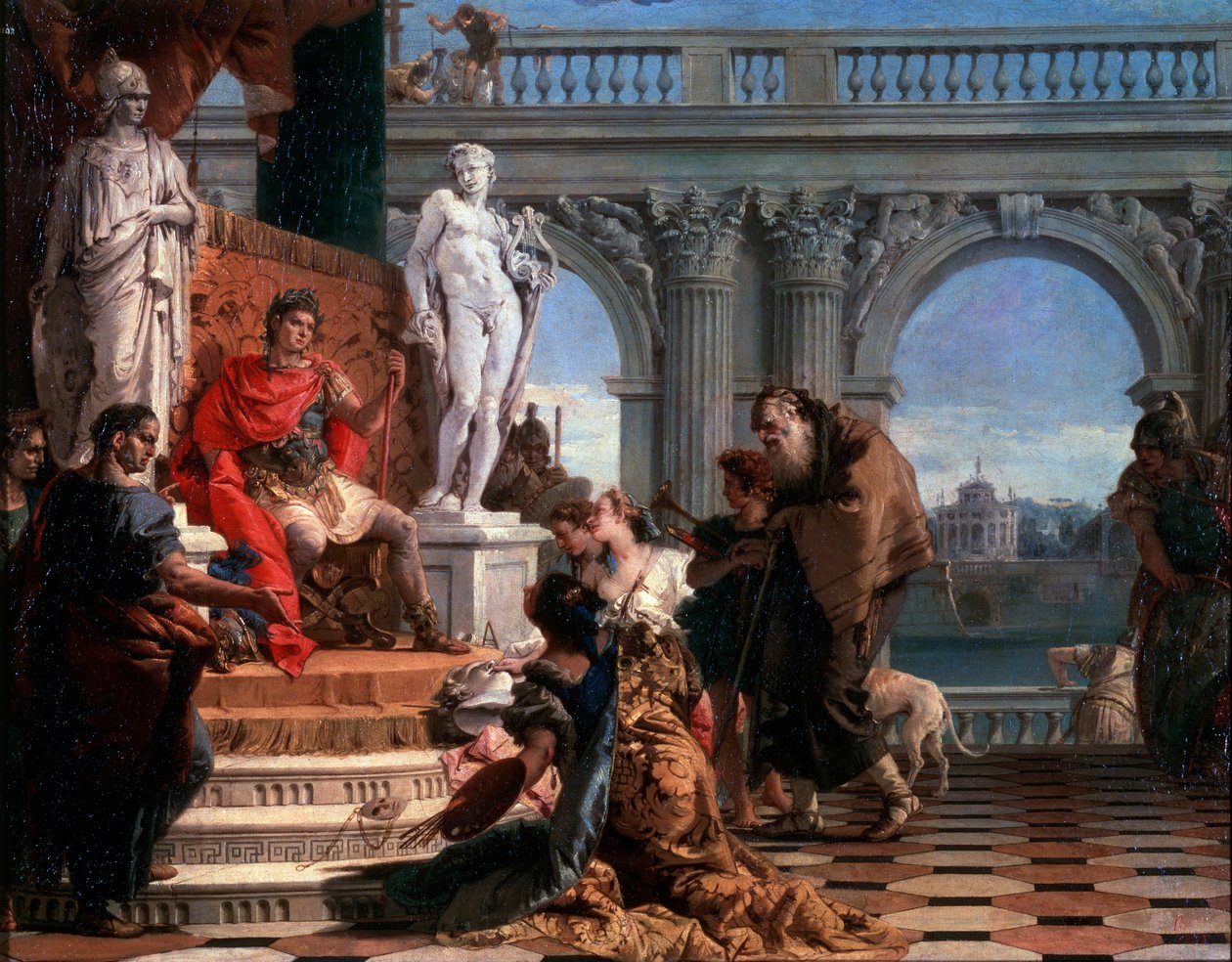 Maecenas presenterer kunsten for Augustus, 1743. av Giovanni Battista Tiepolo