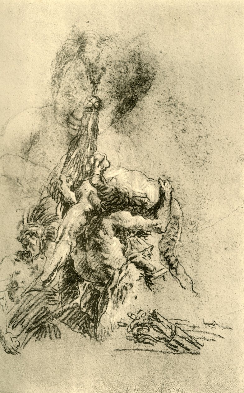 Mann med en krokodille på ryggen, 1752-1753, 1928 av Giovanni Battista Tiepolo