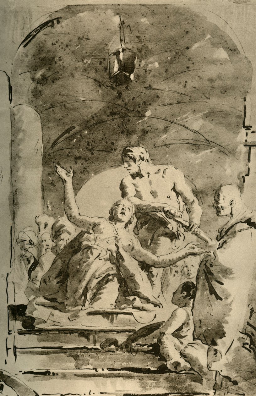 Martyrium of S. Giustina, ca 1730-tallet, 1928 av Giovanni Battista Tiepolo