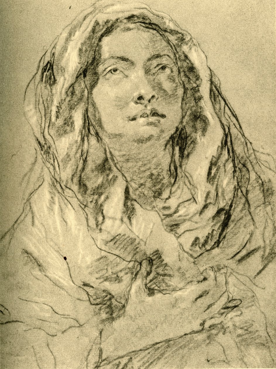 Mater Dolorosa, midten av 1700-tallet, 1928 av Giovanni Battista Tiepolo