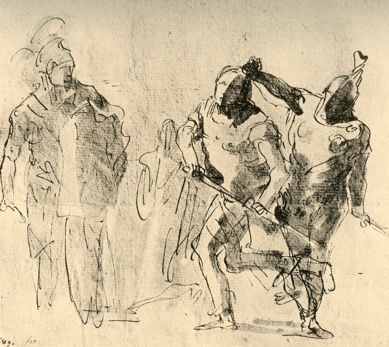 Minerva sjekker Achilles Wrath, c1757, 1928 av Giovanni Battista Tiepolo