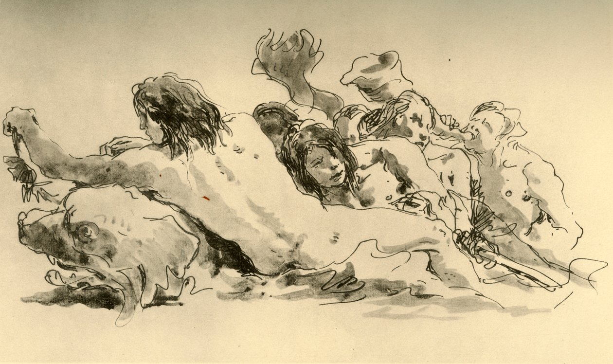Nereids og Triton, c1753-1762, 1928 av Giovanni Battista Tiepolo