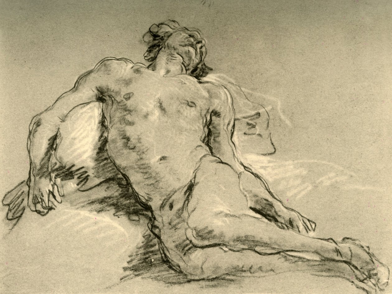 Naken hvile, midten av 1700-tallet, 1928 av Giovanni Battista Tiepolo