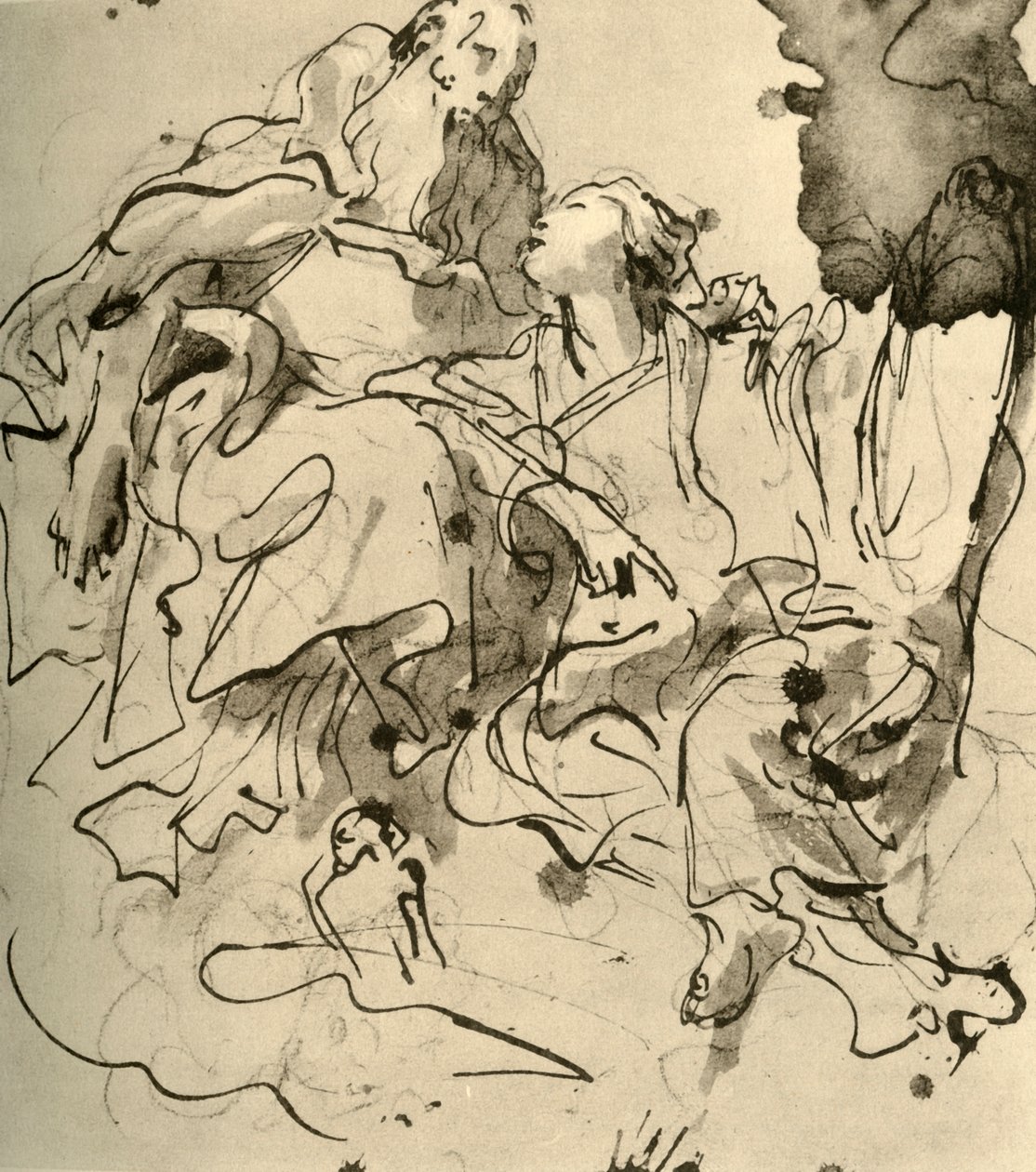 Gammel mann og ung kvinne, 1761, 1928 av Giovanni Battista Tiepolo