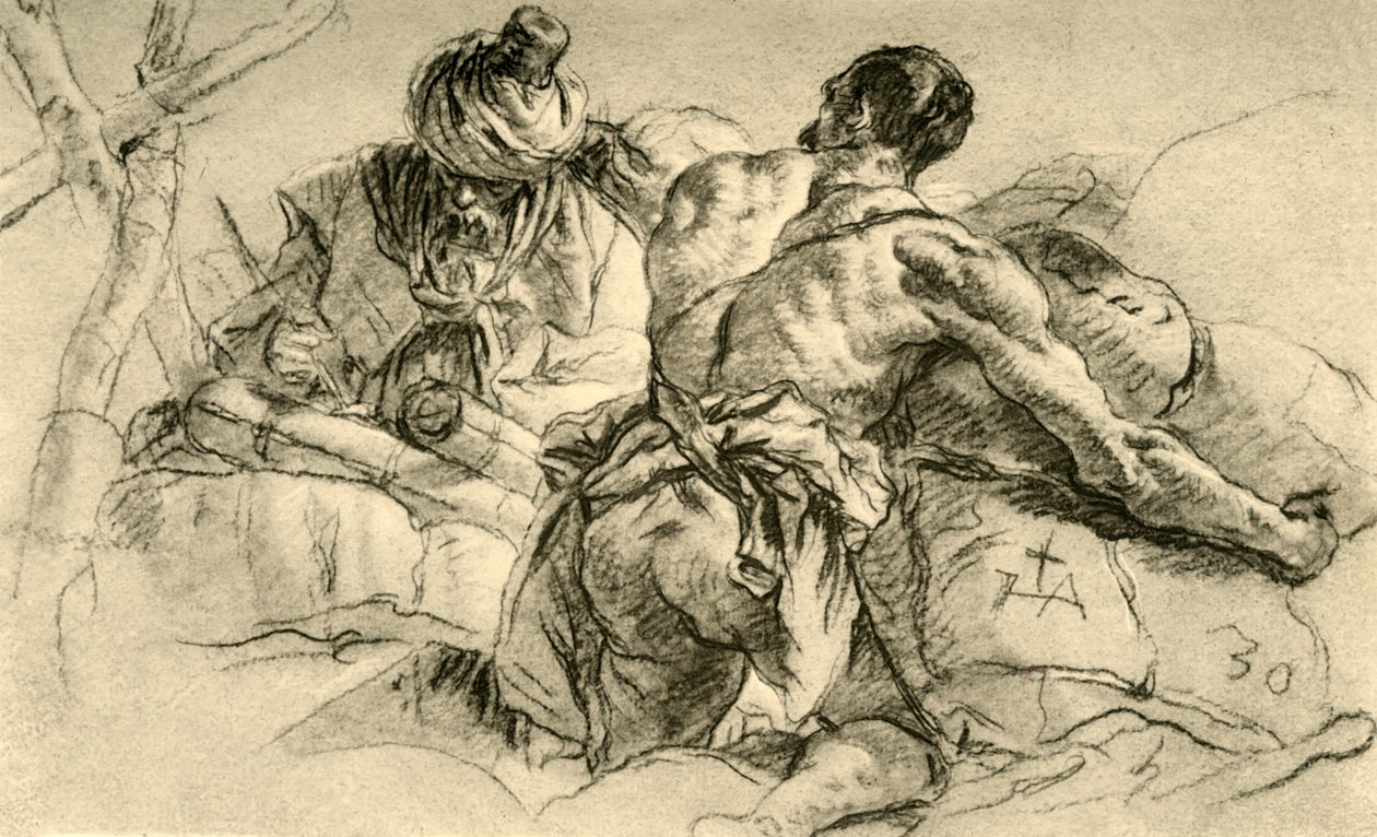 Orientalske kjøpmenn med vareballer, 1753, 1928 av Giovanni Battista Tiepolo