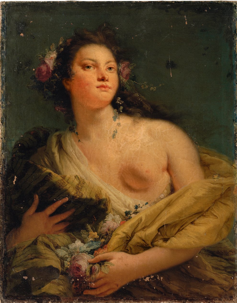 Portrett av en dame som Flora av Giovanni Battista Tiepolo