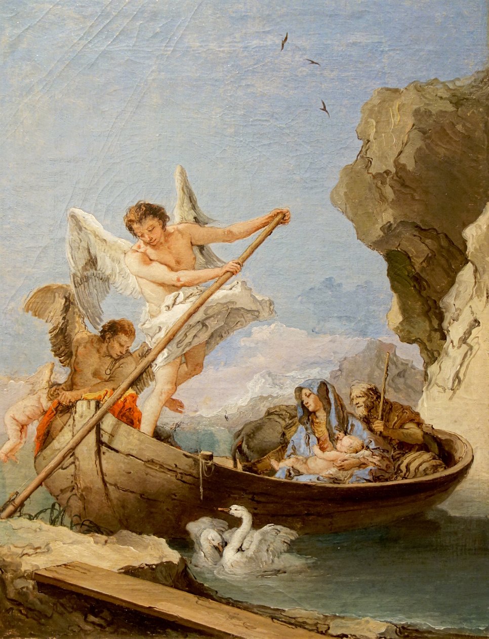 Engelsk: Flyvning i Egypt Flyvning i Egypt av Giovanni-Battista Tiepolo