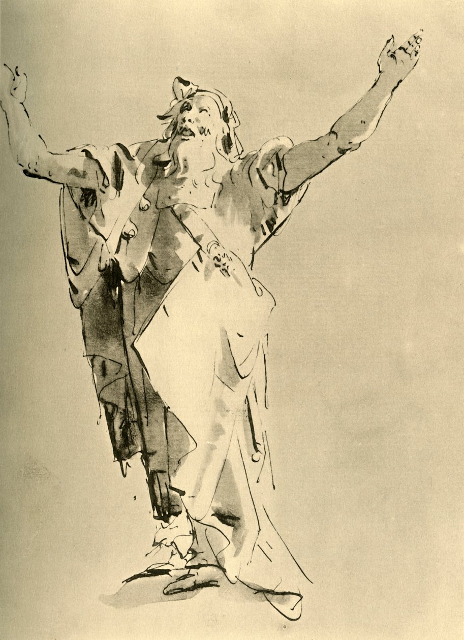 Profeten med armene hevet, midten av 1700-tallet, 1928 av Giovanni Battista Tiepolo