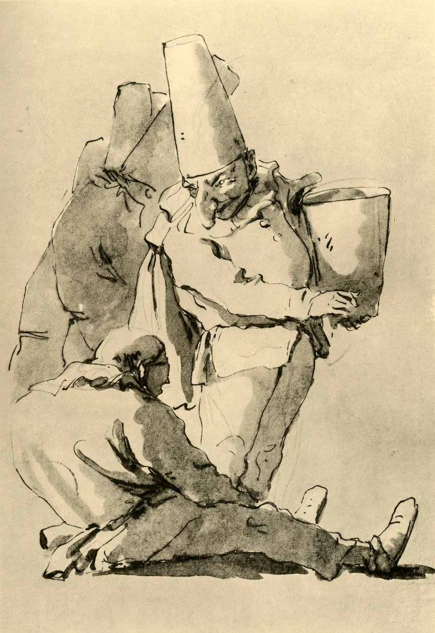 Pulcinelli, midten av 1700-tallet, 1928 av Giovanni Battista Tiepolo