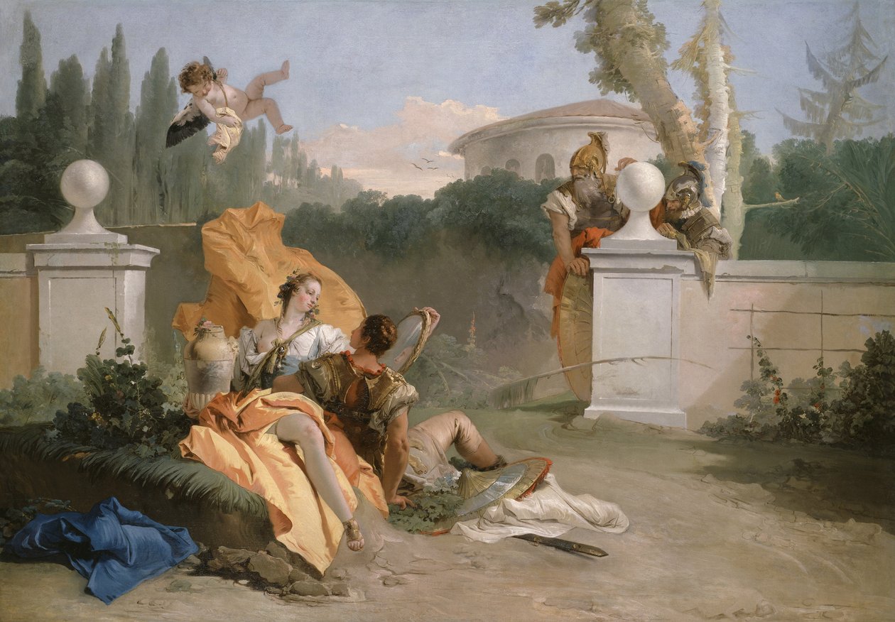 Rinaldo og Armida i hagen hennes, 1742-45 av Giovanni Battista Tiepolo